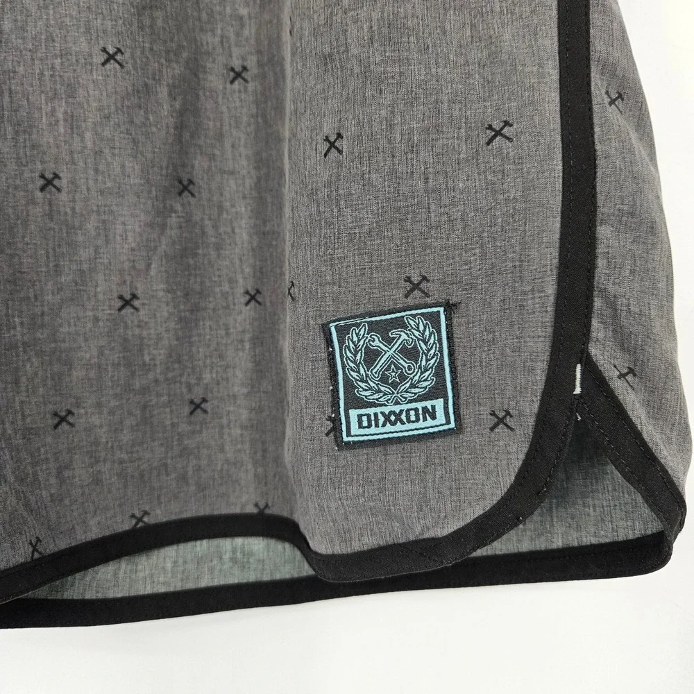 Dixxon Board Shorts Mens Medium Gray Swimwear Trunks Summer Unlined